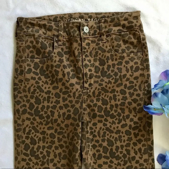 American Eagle NWOT Leopard Print Super Hi-Rise Jegging Various - Picture 3 of 12